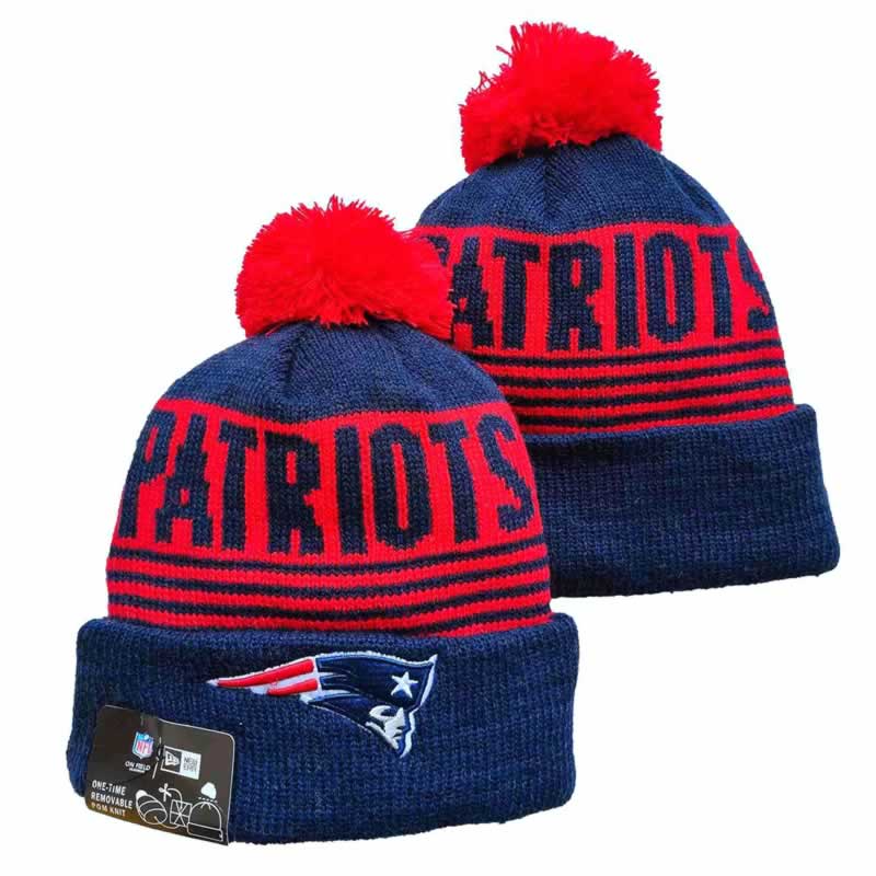Patriots Team Logo Red Navy Pom Cuffed Knit Hats YD,We sell and wholesale Patriots Team Logo Red Navy Pom Cuffed Knit Hats YD on line form chian!